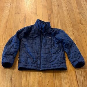 Patagonia Kids Navy Puffer Jacket, XS